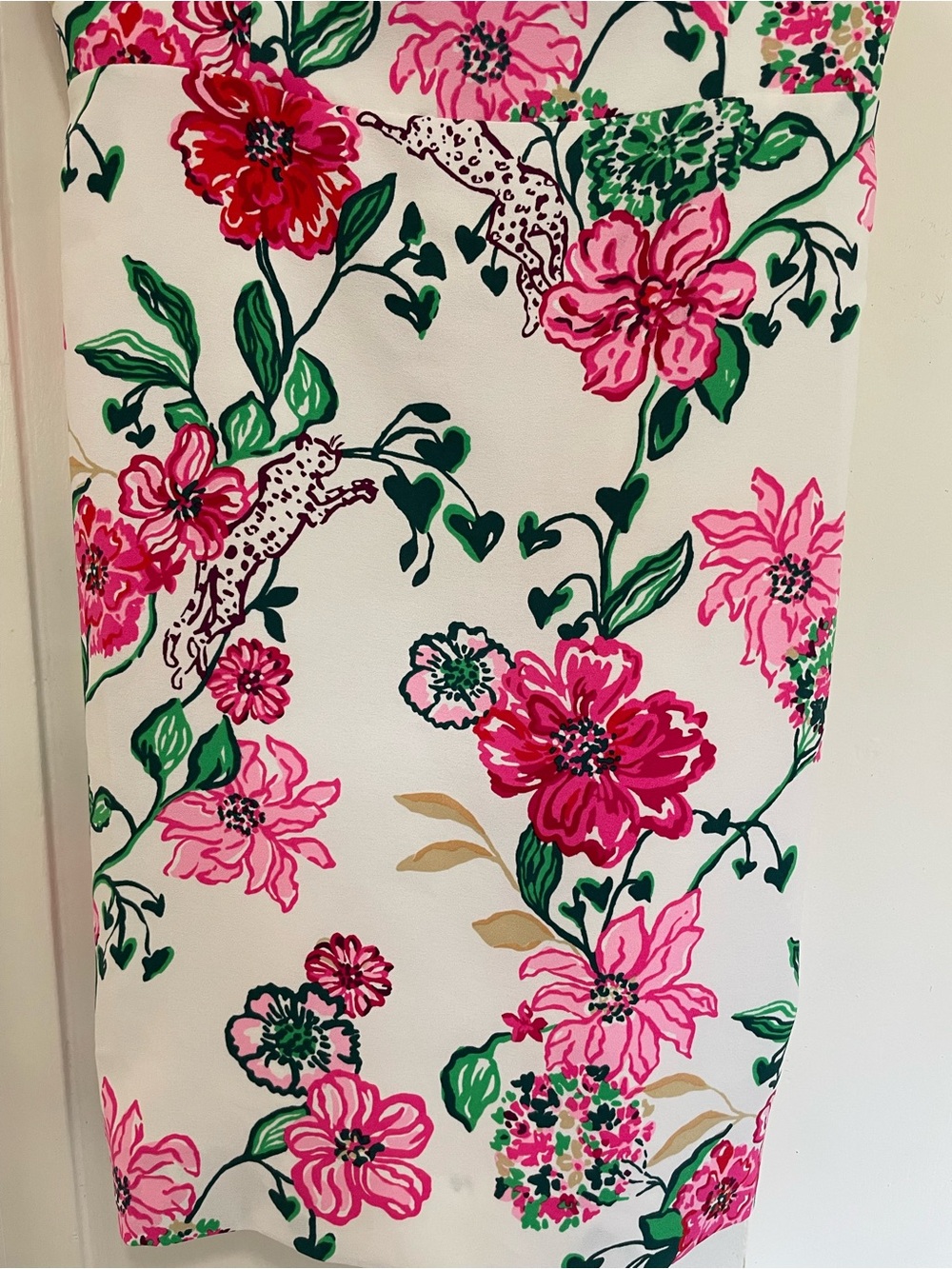 Lilly Pulitzer Floral Spaghetti-Strap Sheath Dress Coconut Safari Sancuary print - Picture 3 of 8